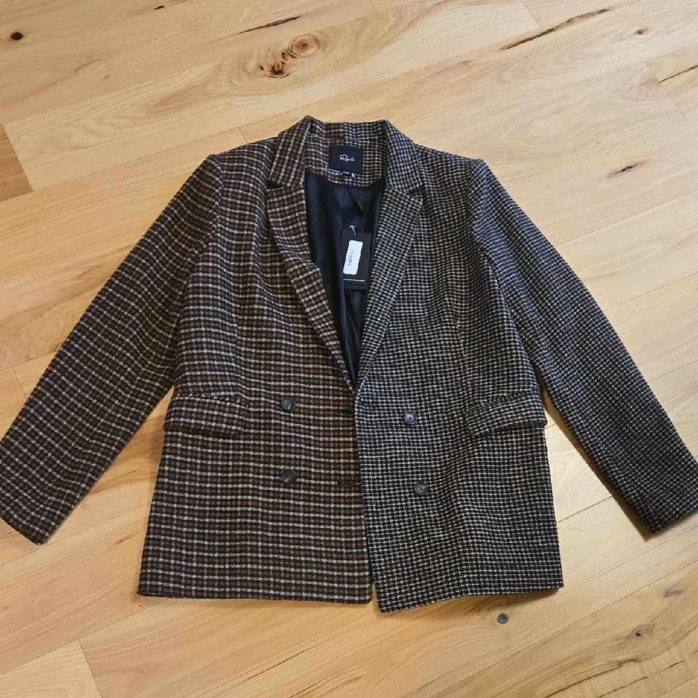 NWT Rails Cody Mixed Mini Check Blazer